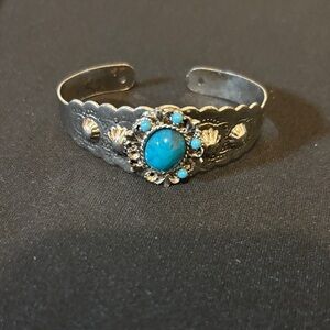 Silver and Turquoise Cuff Bracelet